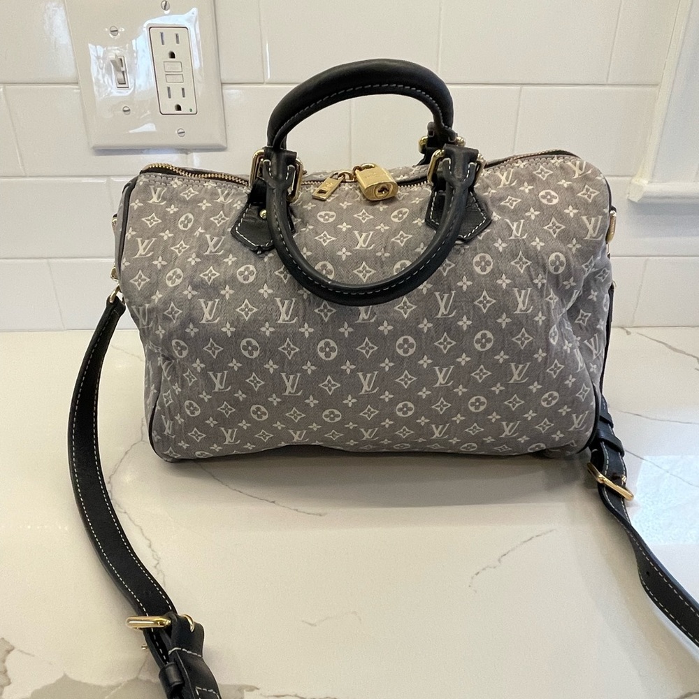 Louis Vuitton Mini Lin Speedy 30 Bandouliere Bag